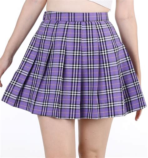 Purple Tartan Pleated Mini Skirt Handmade by GFD $48 USD with free ...