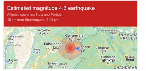 Earthquake in Pakistan today January 4, 2023 came from Punjab Seismic Zone