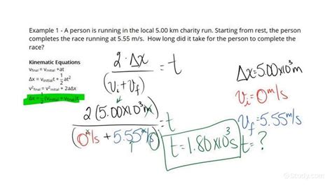 Using Kinematic Equations to Solve for an Unknown Time Interval ...