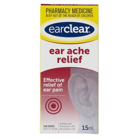 Buy Ear Clear Ear Ache Relief Drops 15ml Online