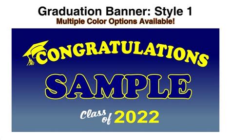 Graduation Banner Style 1 – MI Custom Signs