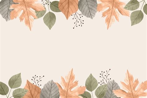 Free Vector | Watercolor autumn leaves background