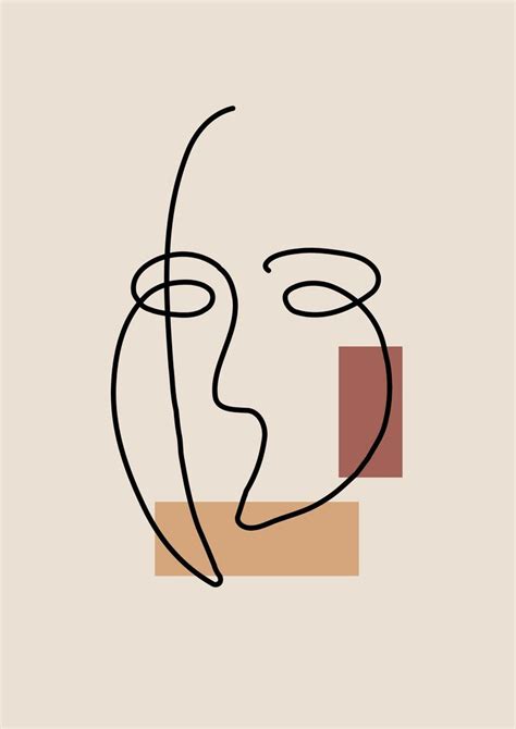 Neutral | Abstract face art, Line art drawings, Abstract line art