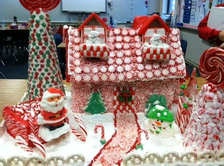 A Candy Cane Christmas Gingerbread House - 5th Grade Really Hits The Spot!