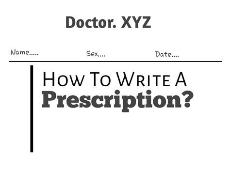 How to Write a Prescription ? | DrugsBank