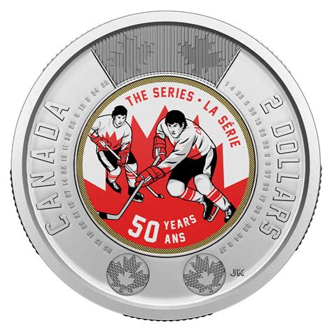 2022 Canadian $2 Summit Hockey Series 50th Anniv Coloured Toonie Coin