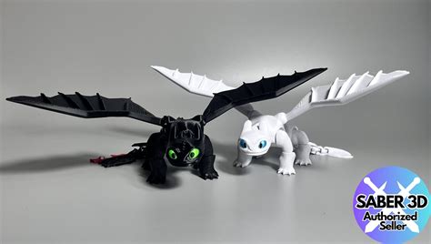 Articulated Toothless & Light Fury Combo Lot 3D Printed Night - Etsy UK