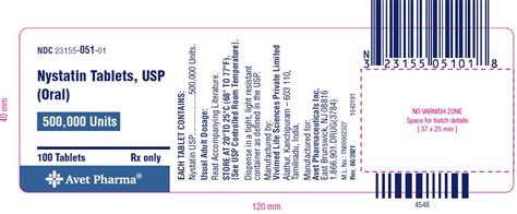 Nystatin Tablets, USP (Oral)Rx only