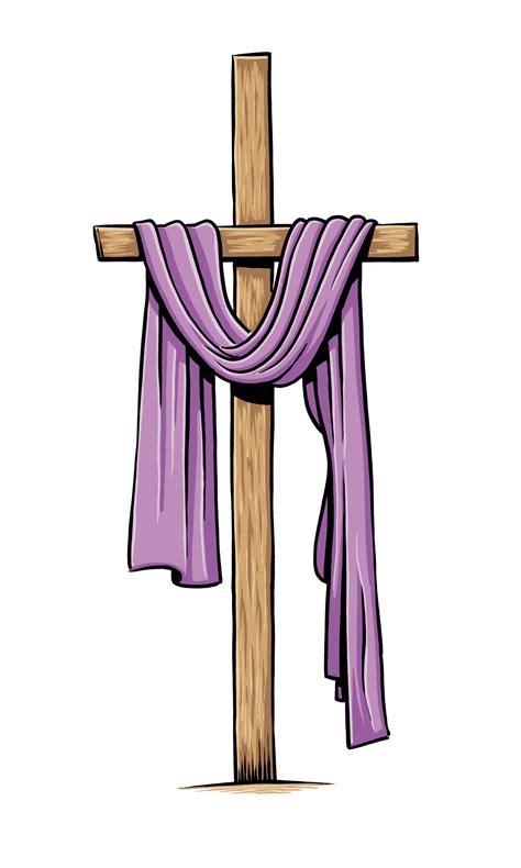 Purple Robe Easter Cross Graphics Watercolor Cute Clip Art by Gina Jane ...