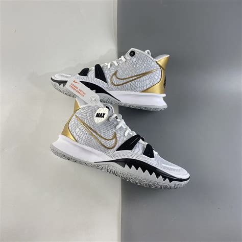 Nike Kyrie 7 White/Black/Metallic Gold For Sale – The Sole Line