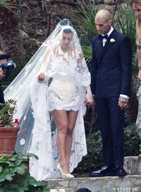 Kourtney Kardashian's Wedding Dress Features a Corset | POPSUGAR Fashion