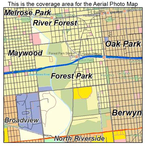 Aerial Photography Map of Forest Park, IL Illinois