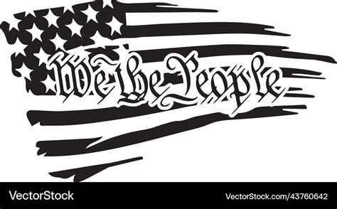 Distressed waving tattered american flag we Vector Image