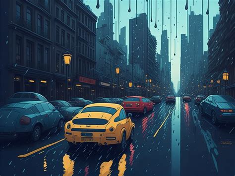 Rainy day cityscape | Art of color and light :: Behance