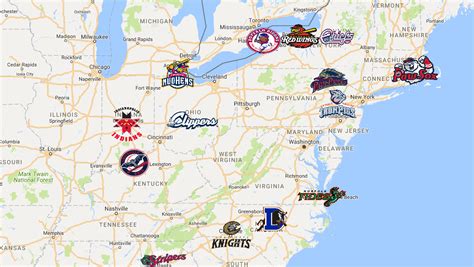 Minor League Baseball Teams Map - Map Of The World