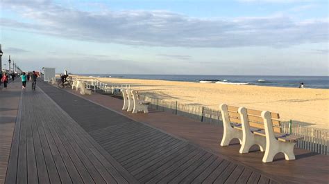 Walking Belmar Beach Boardwalk W Dad - YouTube