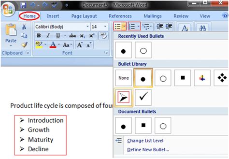 How to Create Bulleted and Numbered Lists - ncert books