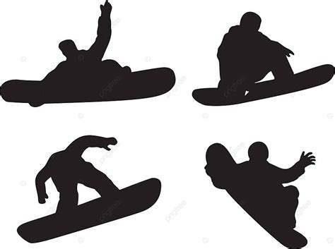 Snowboarding Silhouette Artwork Snowboard Male Vector, Artwork ...