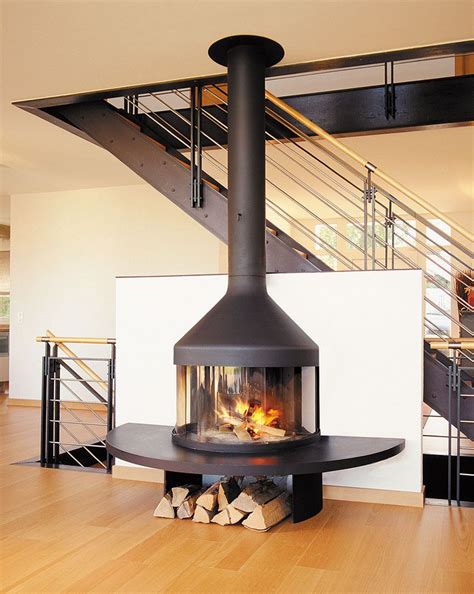 Gas fireplace / wood-burning / contemporary / closed hearth OPTIFOCUS ...