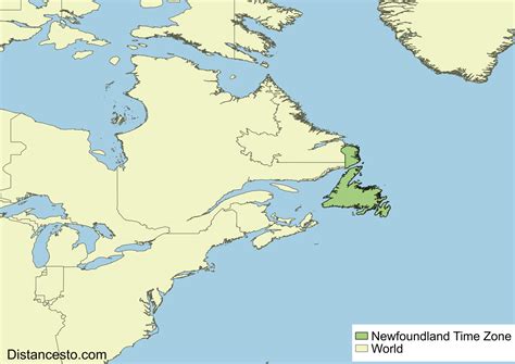 Newfoundland Time Zone Map