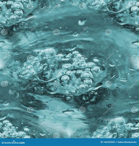 Blue Boiling Water with Bubbles. Seamless Background Stock Photo ...