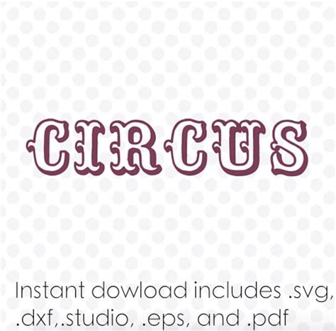 Circus Font Svg File Alphabet Instant Download Zipped .dxf - Etsy