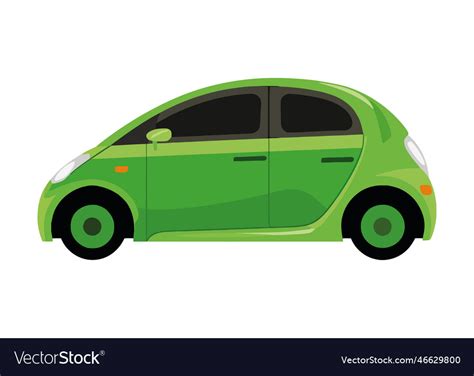 Green car vehicle Royalty Free Vector Image - VectorStock