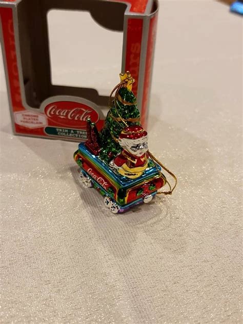 Coca Cola Ornament Chrome Plated Porcelain Christmas Ornaments - Etsy