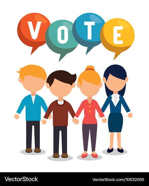 Cartoon elections vote design Royalty Free Vector Image