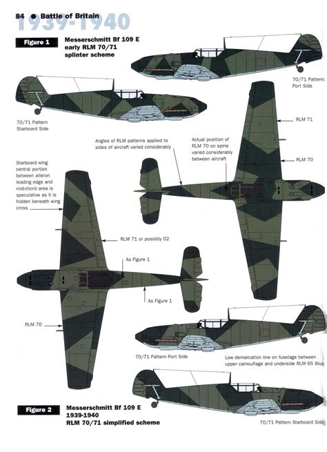 Asisbiz Luftwaffe Bf 109 camouflage markings and paint schemes