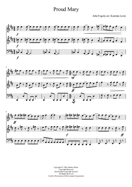 Proud Mary Sheet Music | Ike & Tina Turner | String Ensemble