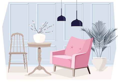 Download Vector Living Room Interior Illustration Vector Art. Choose ...