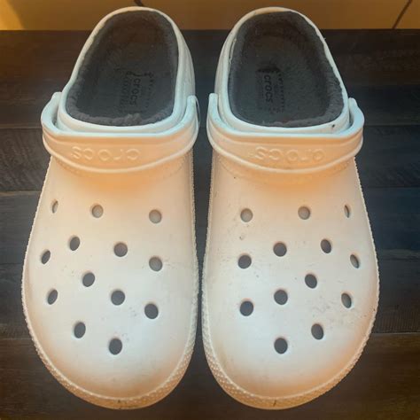 Size 13, Clean White Crocs - Depop