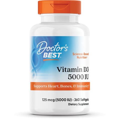 Doctor's Best Best Vitamin D3 5,000 IU 360 Sgels - Swanson Health Products