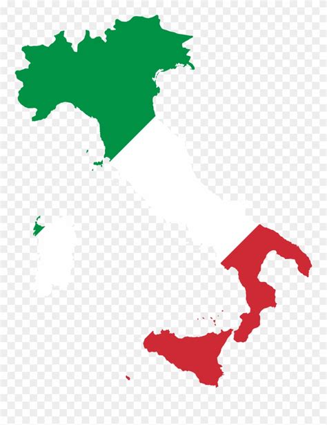 Italy Clipart Italy Map Clipart - Flag Map Of Italy - Png Download ...