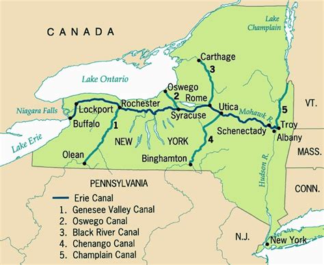 Erie Canal map