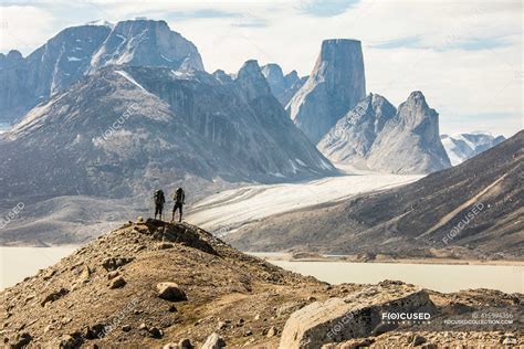 Auyuittuq national park hiking scene — outdoors, recreation - Stock ...