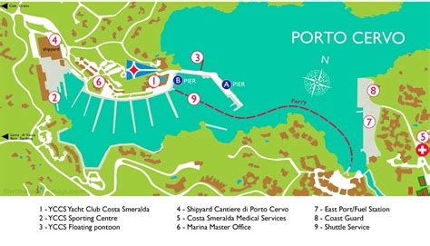 Porto Cervo Tourist Map - Ontheworldmap.com