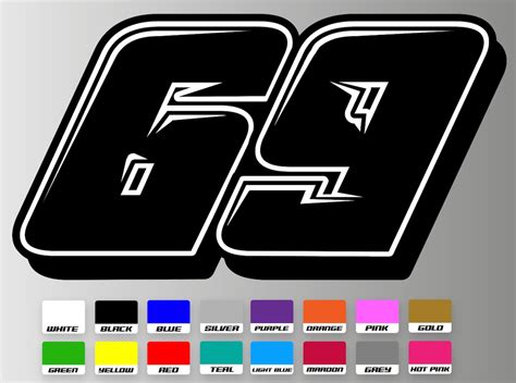 3 X Custom Racing Numbers Vinyl Stickers Decals Race - Etsy