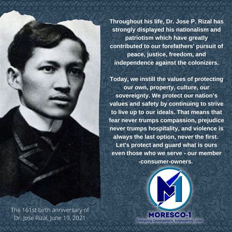 161st birth anniversary of our National Hero – Dr. Jose Rizal – MORESCO-1