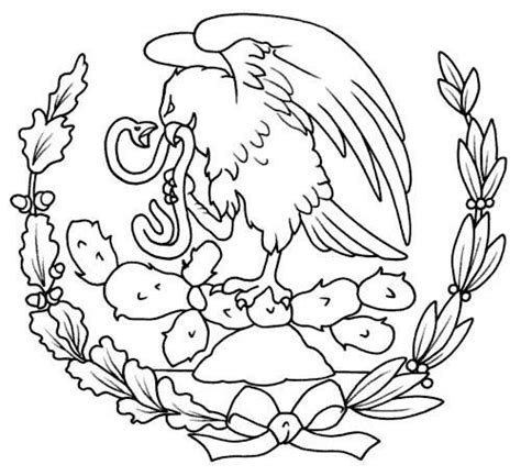 Escudo nacional | Mexican flag drawing, Flag drawing, Coloring pages