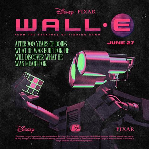 Wall E movie poster :: Behance