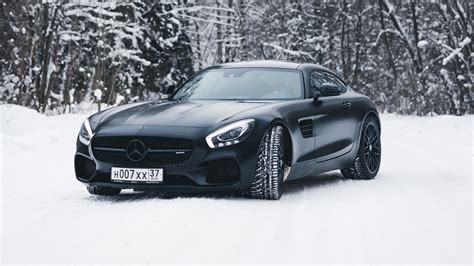 Black Mercedes Amg Gt In Snow 4k Wallpaper,HD Cars Wallpapers,4k ...