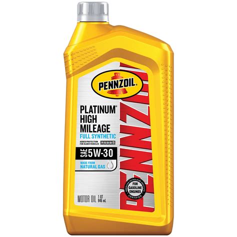 Pennzoil 5W-30 Platinum High Mileage Full Synthetic Motor Oil - Shop ...