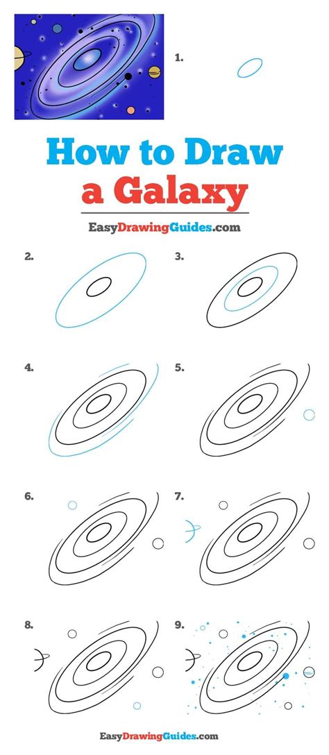 How to Draw a Galaxy - Really Easy Drawing Tutorial | Galaxy drawings ...