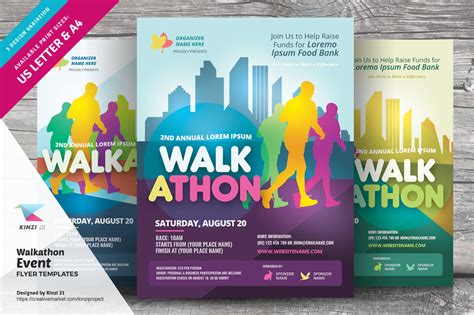 Walkathon Event Flyer Templates ~ Flyer Templates ~ Creative Market