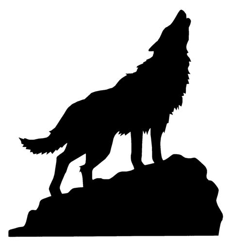 Howling Wolf Silhouette - ClipArt Best