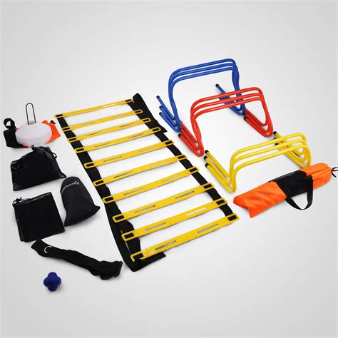 Multi Sports Soccer Fitness Speed Training Equipment Kit Set 2 Ladders ...