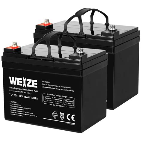 Buy WEIZE 12V 35AH Deep Cycle Battery for Scooter Pride Mobility Jazzy ...