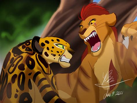 Fuli vs Kion by superbosa on DeviantArt